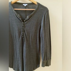 Splendid fern green 3/4 sleeve Top